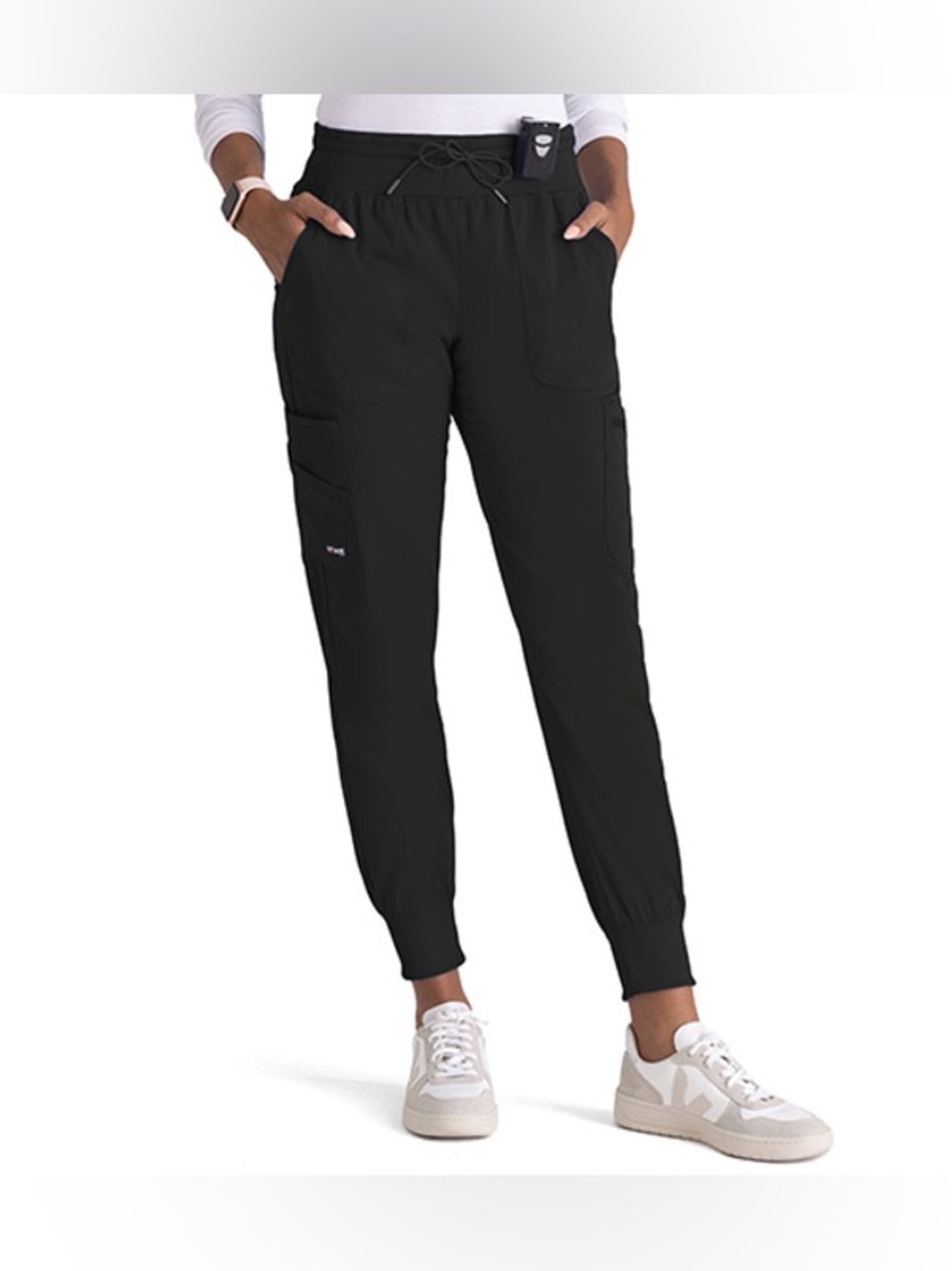 Grey's Anatomy Carly 7-Pocket Mid-Rise Jogger Scrub Pant, EUC